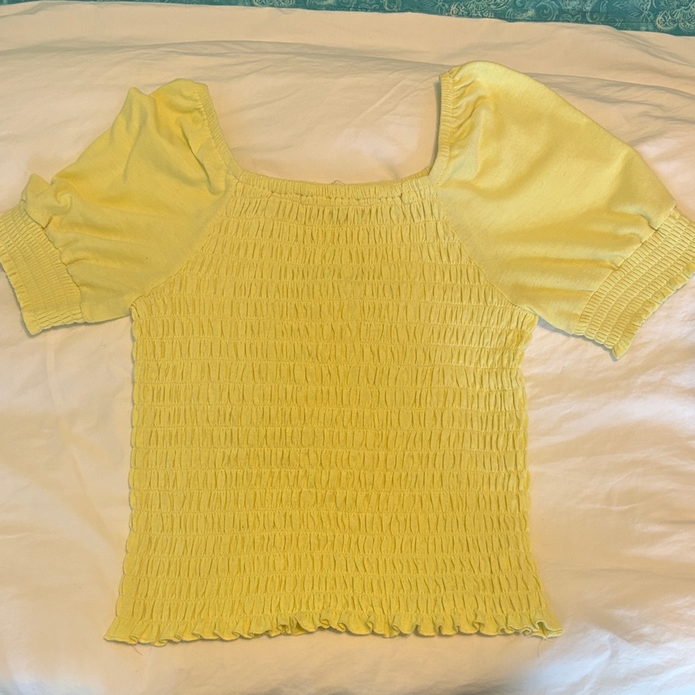 Hayden Yellow Smocked Blouse